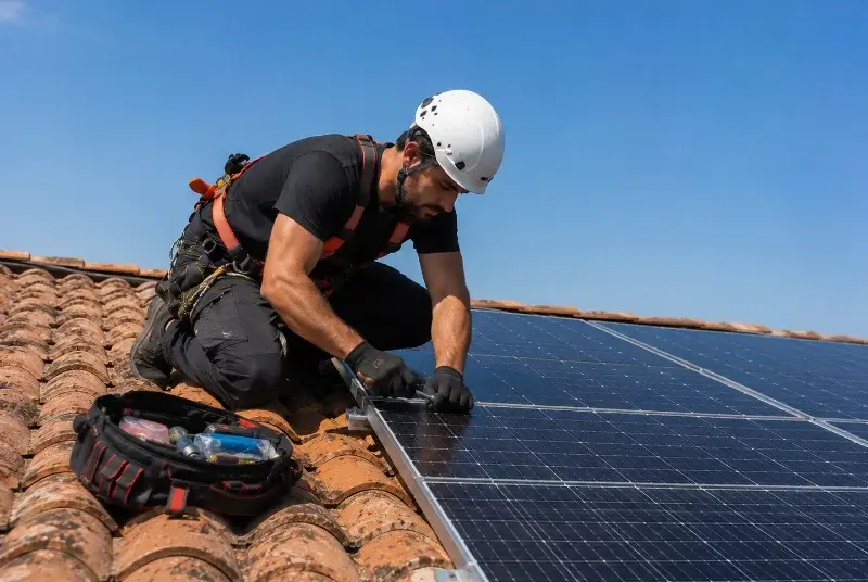 Maintenance et monitoring de panneaux solaires à la Redorte